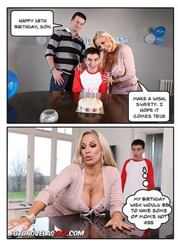 250px x 348px - incestuous birthday with mom | porn comics incest